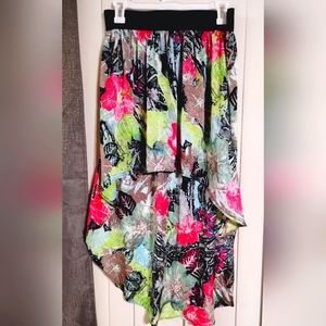 Wet Seal High-low Midi floral skirt-Size L